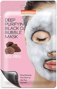 Purederm Głęboko oczyszczająca maska bąbelkowa do twarzy - Deep Purifying Black O2 Bubble Mask Volcanic Głęboko oczyszczająca maska bąbelkowa do twarzy - Deep Purifying Black O2 Bubble Mask Volcanic - Pozostałe kosmetyki do pielęgnacji twarzy Purederm Głęboko oczyszczająca maska bąbelkowa do twarzy - Deep Purifying Black O2 Bubble Mask Volcanic Głęboko oczyszczająca maska bąbelkowa do twarzy - Deep Purifying Black O2 Bubble Mask Volcanic - Pozostałe kosmetyki do pielęgnacji twarzy - miniaturka - grafika 1