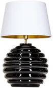Lampy stojące - 4concepts Stojąca LAMPKA nocna SAINT TROPEZ BLACK L215222251 abażurowa LAMPA stołowa biała czarna L215222251 - miniaturka - grafika 1