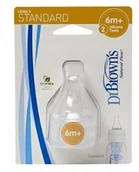 Smoczki do butelek - Dr Browns Smoczek do butelki standardowej rozm 3 332 - miniaturka - grafika 1
