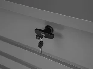 Beliani Skrzynia ogrodowa metalowa 300 l szara CEBROSA - Skrzynie ogrodowe - miniaturka - grafika 7