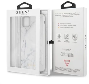 Guess Marble - Etui iPhone 11 Pro Max biały - Etui i futerały do telefonów - miniaturka - grafika 6