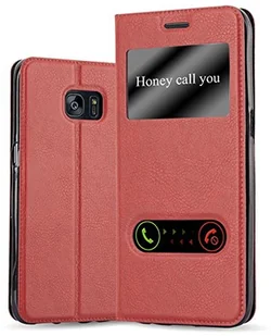 Samsung Etui Galaxy S7 edge firmy cadorabo pokrowiec osłona z punktu widzenia (View okien), funkcja stojaka i zapięciem na magnes Case Cover osłona etui torebka z klapką Book Style, Galaxy S7 DE-113857 - Etui i futerały do telefonów - miniaturka - grafika 2