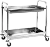 Wózki na żywność - Yato Yato Wózek kelnerski 2-półkowy głęboki YG-09099 - miniaturka - grafika 1