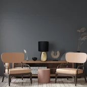 Lampy stojące - Näve Lampa stołowa Aurum, tkanina, czarno/złota - miniaturka - grafika 1