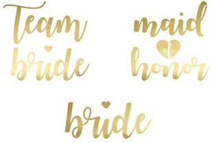 PartyDeco Tatuaże zmywalne Wieczór panieński, złoty TAT1-019 - Wieczór panieński i kawalerski - miniaturka - grafika 2