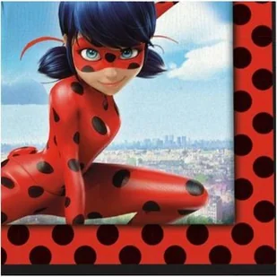 Amscan Serwetki Biedronka i Czarny Kot 33cmx33cm 20 szt. 9902875 - Gadżety dla niej i dla niego - miniaturka - grafika 2