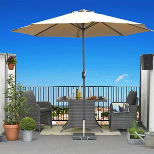 Garden Impressions Parasol ogrodowy Lotus, 300 cm, szarobrązowy, 11086 Garden Impressions - Parasole ogrodowe - miniaturka - grafika 4