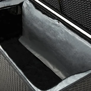 vidaXL Skrzynia ogrodowa z polirattanu, 150 x 50 x 50 cm, czarna vidaXL - Pozostałe meble ogrodowe - miniaturka - grafika 3