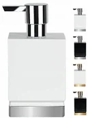 Dozowniki papieru i mydła dla firm - Spirella spirella dozownik do mydła Roma, porcelana, biała/srebrna 10.17969 - miniaturka - grafika 1