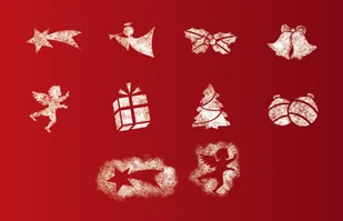 Arpex Sp. z o.o. Szablony do sztucznego śniegu małe 10 sztuk - Ozdoby bożonarodzeniowe - miniaturka - grafika 5