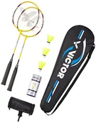 Badminton - Victor badminton zestaw, 2 X AL-2200/racketbag/3 X Nylon ball rakieta do badmintona, żółty/srebrny/czerwony, 67.5 cm 099/6/5 - miniaturka - grafika 1
