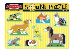 Melissa & Doug Drewniane Puzzle Zwierzęta Pupile Klocki Melissa - Puzzle - miniaturka - grafika 3