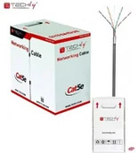 Kable miedziane - Techly Kabel instalacyjny TechlyPro skrętka Cat5e F/UTP drut CCA zewnętrzna 305m czarna ITP8-RIS-0305LO SPTCOKKF3010 - miniaturka - grafika 1