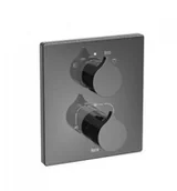 Baterie podtynkowe - Roca A5A0C3ACN0 INSIGNIA BLACK Bateria wannowo-prysznicowa termostatyczna podtynkowa do RocaBox czarny połysk - miniaturka - grafika 1