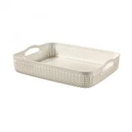 Tace i patery - Curver Taca, koszyk Knit A4, kremowa, 4,5 l - miniaturka - grafika 1