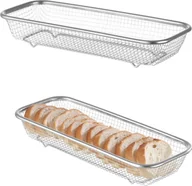 Miski i półmiski - Hendi Koszyk druciany do serwowania pieczywa chleba bułek 310x125x55 mm czarny 425572 - miniaturka - grafika 1