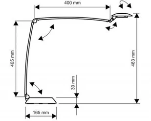 MAUL Lampka LED na biurko MAULspace, 8W, ze ściemniaczem, srebrna M8202195 - Lampy stojące - miniaturka - grafika 4