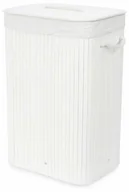 Kosze na bieliznę - Compactor Kosz na brudne ubrania Bamboo prostokątny, biały - miniaturka - grafika 1