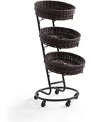 Systemy ekspozycyjne i znaki informacyjne - AJ Produkty Kosz na kółkach, zawiera 3 pojemniki - miniaturka - grafika 1