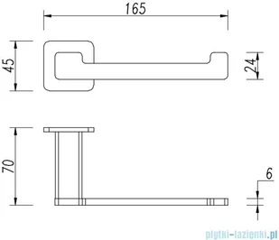 Omnires Nelson uchwyt na papier czarny NL80510BL - Wieszaki łazienkowe - miniaturka - grafika 2