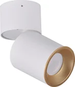 Lampy sufitowe - Polux Oprawa natynkowa 1x10W GU10 ASTRA biało-złote 314024 SANICO 314024 - miniaturka - grafika 1