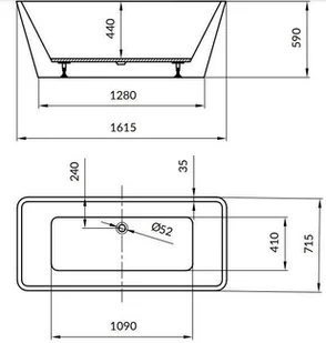 Cersanit Wanna wolnostojąca prostokątna Crea S301-299 S301-299 - Wanny - miniaturka - grafika 7