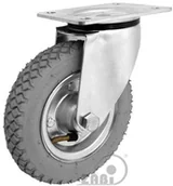 Kółka i bloczki - Zabi Koło pneumatyczne w obudowie skrętnej fi 175 szare 1752MS - miniaturka - grafika 1