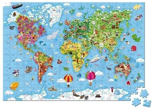 Janod Puzzle w walizce Ogromna mapa świata 300 elementów 7+, solution-bc-6984-0 - Puzzle - miniaturka - grafika 7