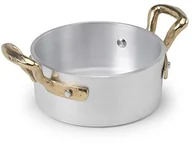 Rondle - Pentole Agnelli pentole agnelli alma10610 casseruolino Low na temat zostały użyte z 2 uchwytami, aluminium, srebrny ALMA10610 - miniaturka - grafika 1