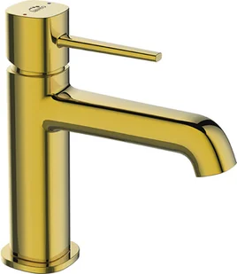 Laveo Bateria umywalkowa z korkiem klik-klak złota POLLA BAP G22D - Baterie umywalkowe - miniaturka - grafika 2