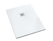 Brodziki prysznicowe - Schedpol Brodzik prostokątny KALAIT SMOOTH WHITE 90x100x3,5 z systemem STABILSOUND PLUS 3.3115-M2 GRATIS SYFON VIEGA 90mm - miniaturka - grafika 1