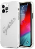 Etui i futerały do telefonów - Guess nakładka do iPhone 11 GUHCN61KTRSVSI przeźroczysta hard case Vintage Script Silver 8_2273381 - miniaturka - grafika 1
