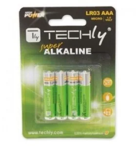 Techly Baterie alkaliczne 1.5V AAA LR03 4 sztuki - 307001 - Baterie i akcesoria - miniaturka - grafika 2