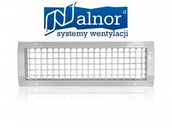 Kratki wentylacyjne - Alnor Kratka do kanału okrągłego z podwójnymi lamelami 425x225mm (SGR-1-425-225) - miniaturka - grafika 1