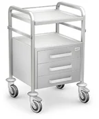 Meble i wyposażenie gabinetów medycznych - Ztm Tech-med STKO-01/C KO stolik-wózek zabiegowy ze stali kwasoodpornej z szufladami STKO-01/C (K0) - miniaturka - grafika 1