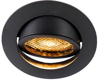 Oprawy, klosze i abażury - QAZQA Inteligentna wpuszczana czarna plamka z regulacją WiFi GU10 - Ude Honey - miniaturka - grafika 1