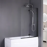 Parawany nawannowe - Duso Parawan Nawannowy Duso dwuczęściowy czarny 100x140 DS111TK - miniaturka - grafika 1