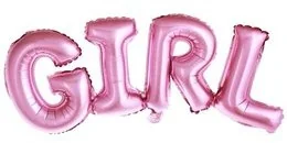 PartyDeco Balon foliowy "GIRL", 29", różowy, shp - Baby shower i roczek - miniaturka - grafika 2