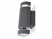 Lampy ogrodowe - LVT Lampa elewacyjna - kinkiet ogrodowy - oprawa zewnętrzna GU10 LED Hana okrągła - Grafit OO012803 - miniaturka - grafika 1