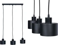 Lampy sufitowe - LUMENIX Lampa sufitowa natynkowa z serii Retro & Loft: Loftinio (LW09) 3xE27 - Czarna LAMPA-LW009 - miniaturka - grafika 1