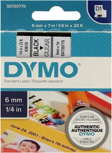 Dymo oryginalny taśma do drukarek etykiet, , 43610, S0720770, czarny druk/pr - Taśmy do drukarek barwiące - miniaturka - grafika 5