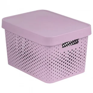 Curver Pojemnik ażurowy z przykrywką 17 L Infinity różowy CUR-229152 - Pojemniki łazienkowe - miniaturka - grafika 2