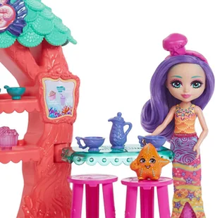 Enchantimals Sea Cave Café zestaw do zabawy (22,4 cm), 15+ sztuk, z lalką Martina Syrenka, 2 bestie zwierząt i akcesoria 0194735009060 - Lalki dla dziewczynek - miniaturka - grafika 6