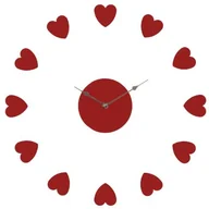 Zegary - Premier Housewares Zegar ścienny, wyroby rękodzieła, serca, czerwony 2200627 - miniaturka - grafika 1