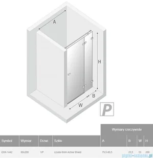 NEW TRENDY Avexa drzwi wnękowe 80x200 cm przejrzyste prawa EXK-1442 | - Akcesoria do armatury i ceramiki NEW TRENDY Avexa drzwi wnękowe 80x200 cm przejrzyste prawa EXK-1442 | - Akcesoria do armatury i ceramiki - miniaturka - grafika 2