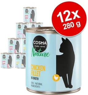 Cosma Nature 12 x 280 g Łosoś - Mokra karma dla kotów - miniaturka - grafika 2