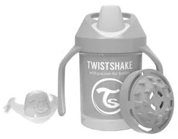 Twistshake Twistshake, Kubek niekapek z uchwytami i mikserem do owoców, Szary, 230 ml - Kubki dla dzieci - miniaturka - grafika 2