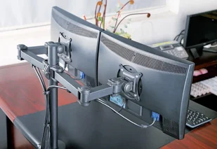 Techly Techly Podwójne ramię biurkowe LED/LCD 13-27 cali 2x10kg VESA regulowane AJTEYL000027514 - Akcesoria do monitorów - miniaturka - grafika 4