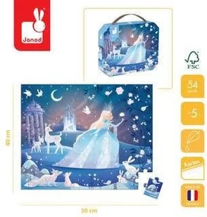 Janod Dziecko puzzle Ice Fairy-54 sztuki-edukacyjne gry - umiejętności motoryczne i koncentracja - etui z uchwytem wykonane we Francji i certyfikowane przez FSC-zielone atramenty od 5 lat, J02665 J02665 - Puzzle - miniaturka - grafika 5