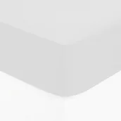Prześcieradła - Atmosphera Prześcieradło z gumką 90 x 190 cm bawełna białe - miniaturka - grafika 1